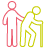 icone personne âgée en train de marcher